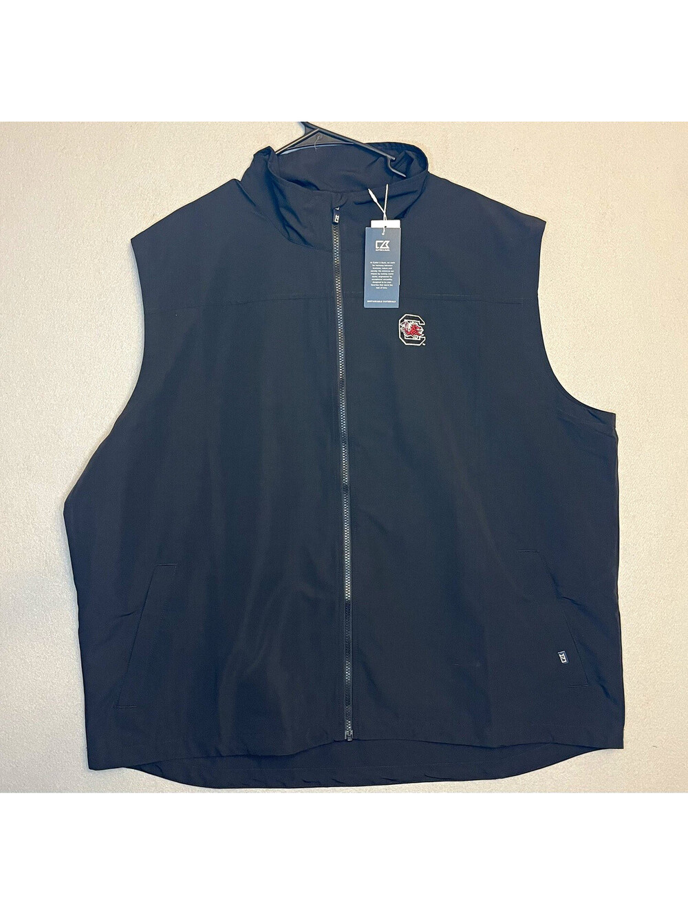 Cutter & Buck South Carolina Gamecocks Packable Charter Eco Vest Mens XXL